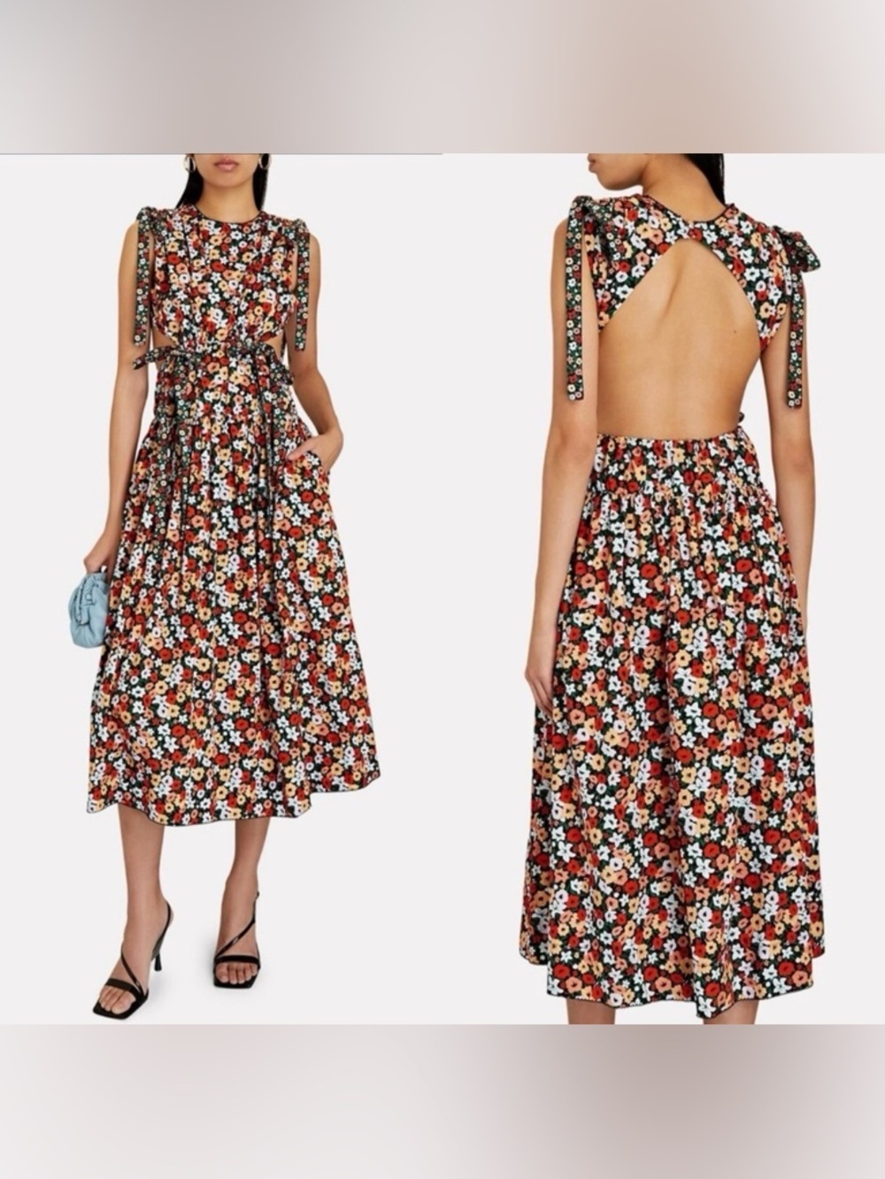 NWT Agua By Agua Bendita Guaguanco La Fania Noche Cut Out Maxi Dress Size XL